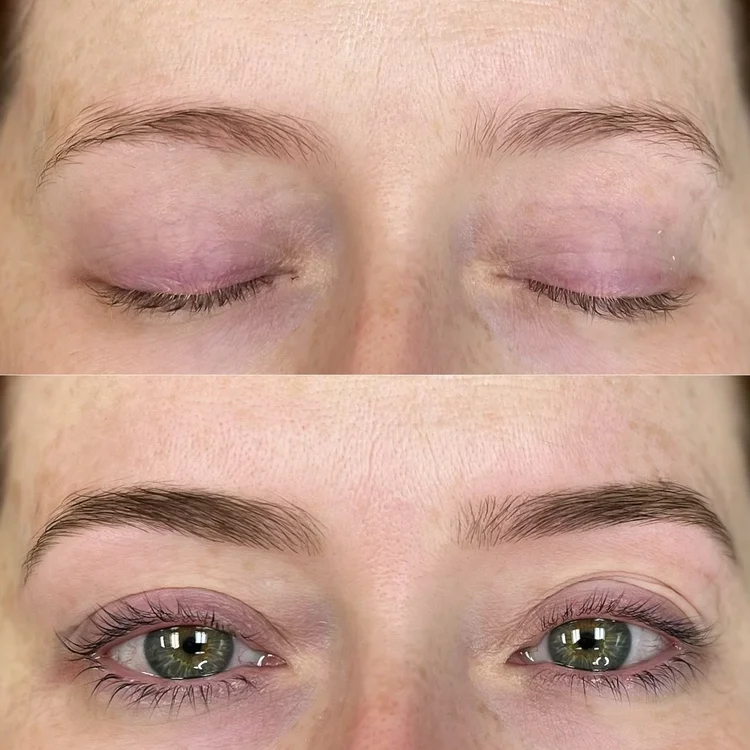 Brow tint and shaping